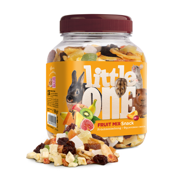 180гр Лакомство Little One Fruit Mix Фруктовая смесь для всех грызунов