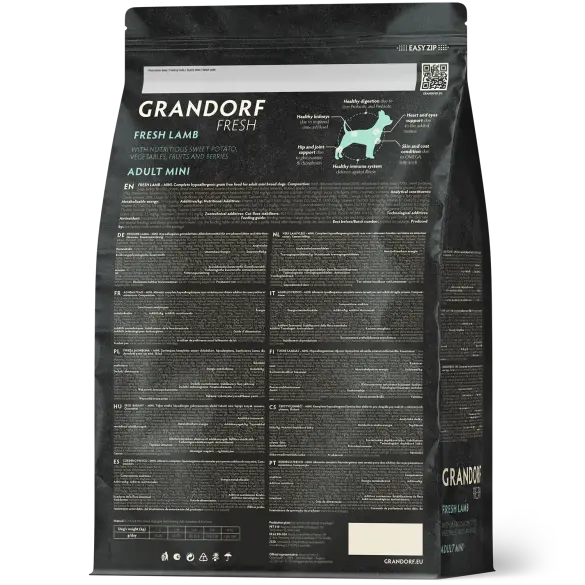 1кг Корм GRANDORF DOG Fresh Turkey&Sweet Potato Adult Mini беззерновой гипоаллергенный для собак мелких пород, Индейка с Бататом