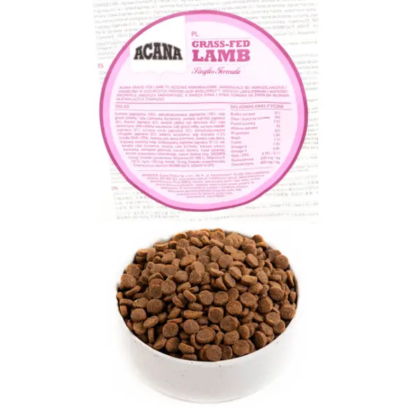17кг Корм ACANA DOG GRASS-FED LAMB беззерновой для взрослых собак и щенков с Ягненком
