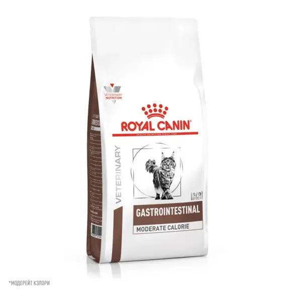 0,35кг Корм ROYAL CANIN Gastrointestinal Moderate Calorie диета для взрослых кошек при расстройствах пищеварения с умеренным содержанием калорий