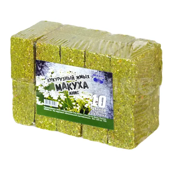 Жмых кукурузный Три Кита макуха с отверстием, Анис, 10шт, 320гр