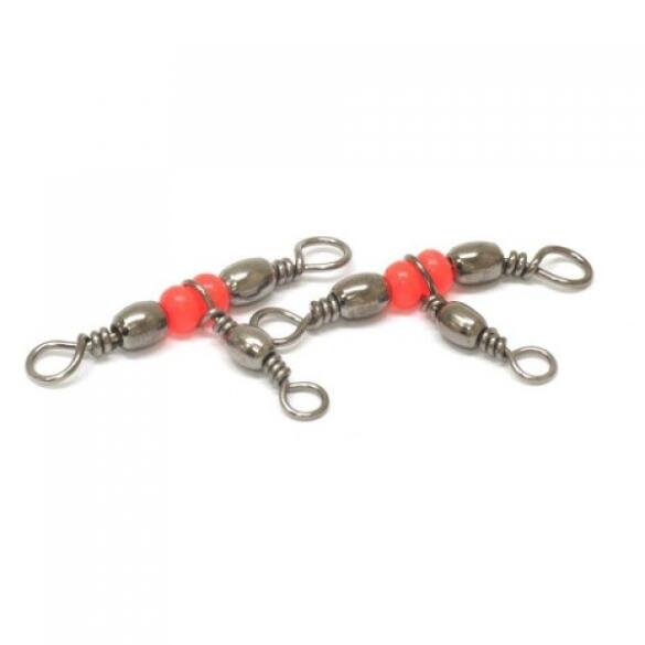 Вертлюг тройной c бусиной NAMAZU Tripple Swivel 12*14мм