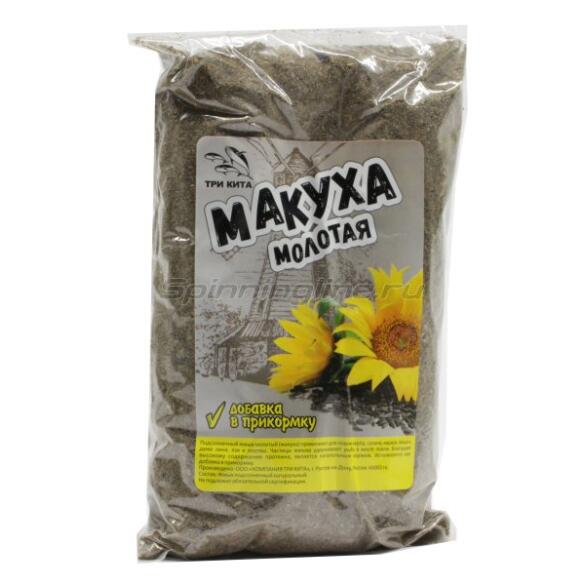 Жмых подсолнечника Три кита макуха молотая Конопля, 500гр