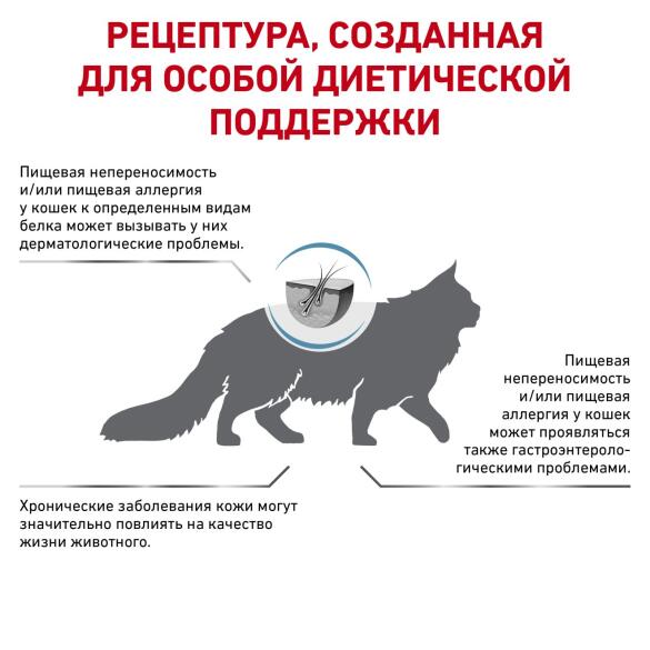 2кг Корм ROYAL CANIN Anallergenic Feline диета для взрослых кошек при пищевой аллергии или непереносимости корма