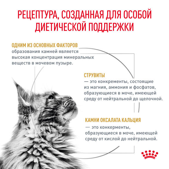1,5кг Корм ROYAL CANIN Urinary S/O диета для взрослых кошек при лечении и профилактике мочекаменной болезни