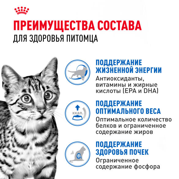 85гр Влажный корм ROYAL CANIN INDOOR STERILISED +7 in GRAVY для взрослых домашних стерилизованных кошек старше 7 лет, в соусе (пауч)