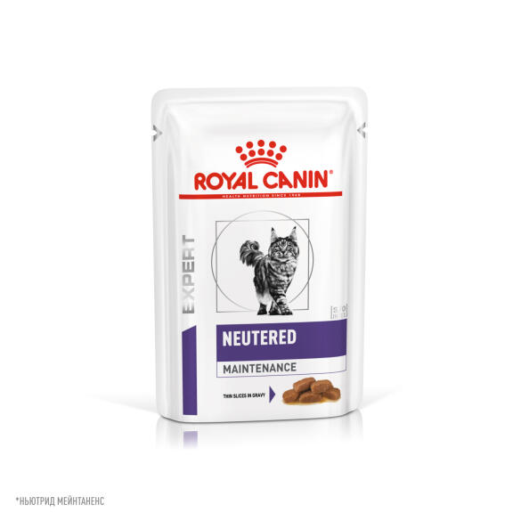 85г Влажный корм ROYAL CANIN Neutered Adult Maintenance диета для взрослых котов и кошек с момента стерилизации, в соусе (пауч)