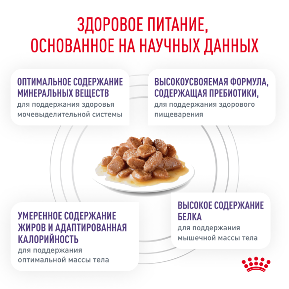 85г Влажный корм ROYAL CANIN Neutered Adult Maintenance диета для взрослых котов и кошек с момента стерилизации, в соусе (пауч)