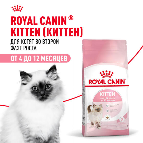 2кг Корм ROYAL CANIN Kitten для котят до с 4 до 12 месяцев