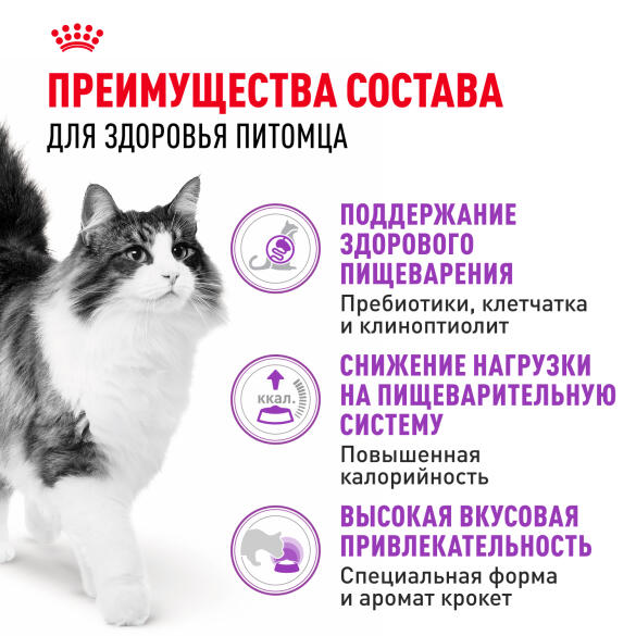 0,2кг Корм ROYAL CANIN Sensible для взрослых кошек с чувствительным пищеварением