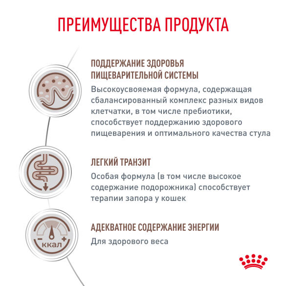 0,35кг Корм ROYAL CANIN Gastrointestinal Fibre Response диета для взрослых кошек при запорах