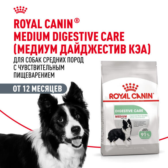 3кг Корм ROYAL CANIN Medium Adult Digestive Care для взрослых собак средних пород с чувствительным пищеварением