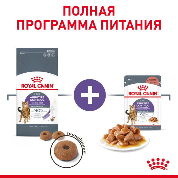 85г Влажный корм ROYAL CANIN Sterilised Appetite Control для взрослых стерилизованных кошек, склонных к выпрашиванию еды, в соусе (пауч)