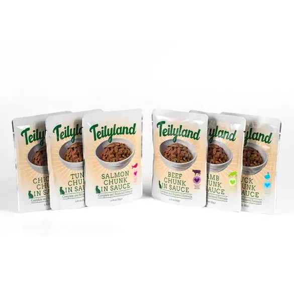 85гр Влажный корм Teilyland для кошек кусочки с Курицей в соусе
