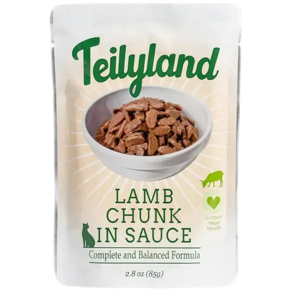 85гр Влажный корм Teilyland для кошек кусочки с Ягненком в соусе