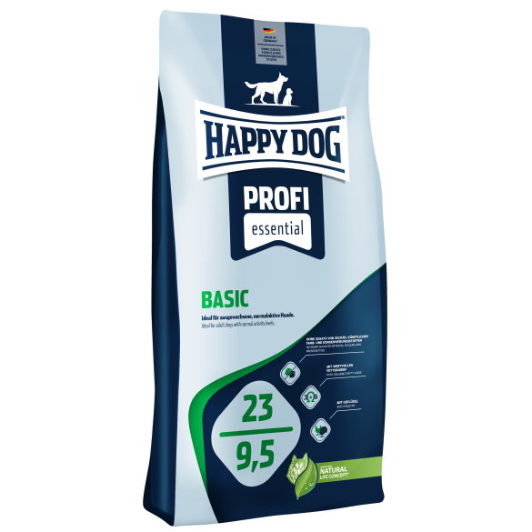 20кг Корм Happy Dog Profi Krokette 23 / 9,5 Basis для взрослых собак всех пород с нормальными потребностями в энергии