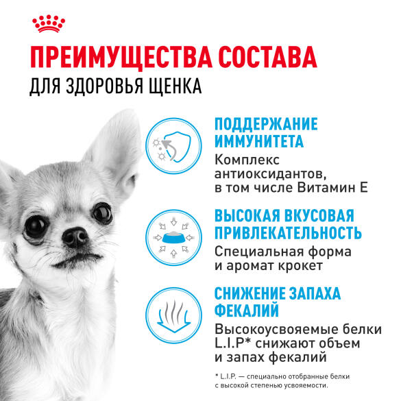 1,5кг Корм ROYAL CANIN Chihuahua Puppy для щенков породы Чихуахуа до 8 месяцев
