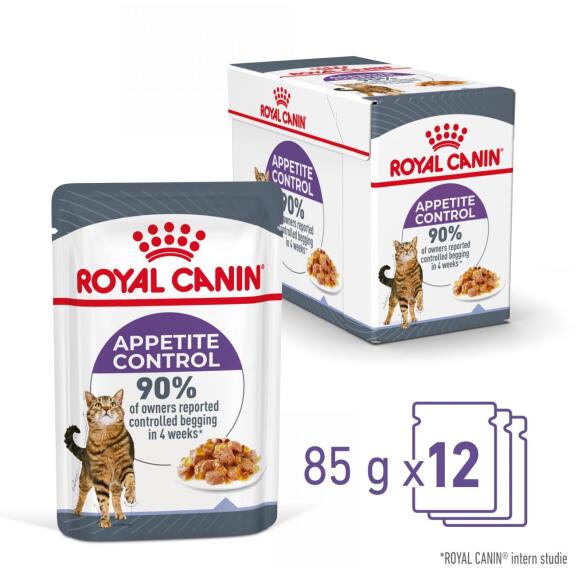 85г Влажный корм ROYAL CANIN Sterilised Appetite Control для взрослых стерилизованных кошек, склонных к выпрашиванию еды, в желе (пауч)