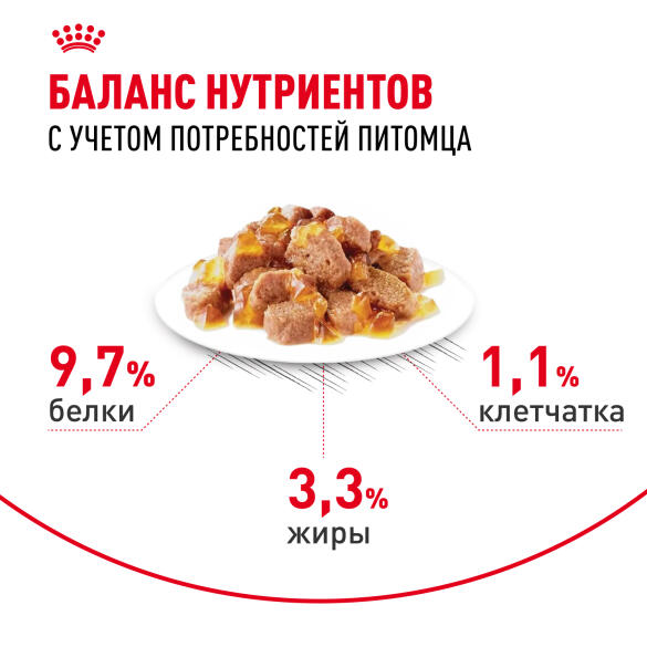85гр Влажный корм ROYAL CANIN Indoor Sterilised для взрослых домашних стерилизованных кошек, в желе (пауч)
