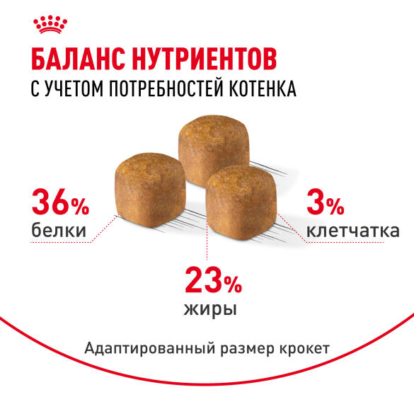 0,4кг Корм ROYAL CANIN Maine Coon Kitten для котят породы Мейн Кун до 15 месяцев