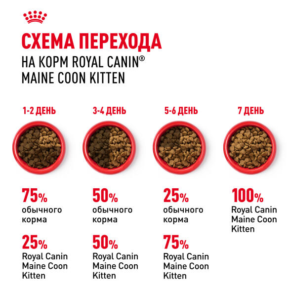 0,4кг Корм ROYAL CANIN Maine Coon Kitten для котят породы Мейн Кун до 15 месяцев