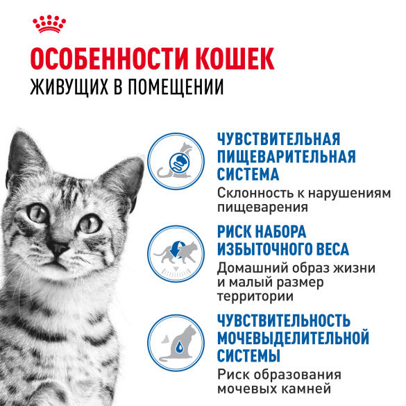 85гр Влажный корм ROYAL CANIN Indoor Sterilised для взрослых домашних стерилизованных кошек, в соусе (пауч)