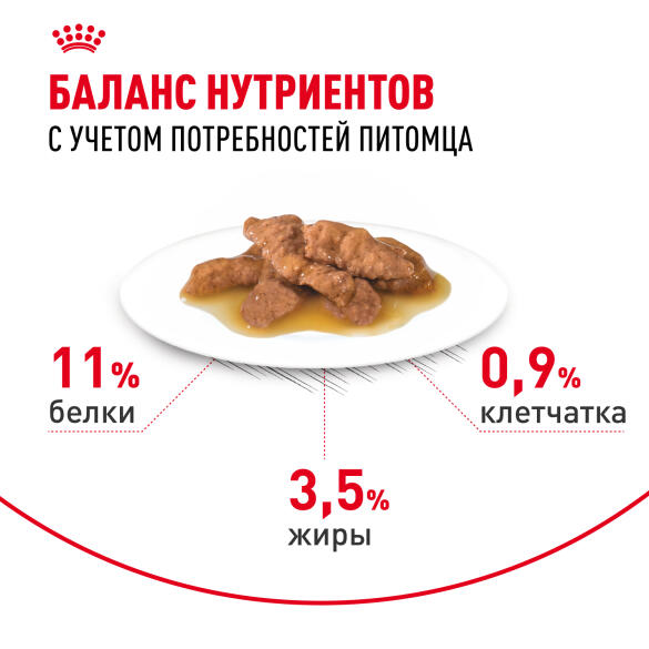 85гр Влажный корм ROYAL CANIN Indoor Sterilised для взрослых домашних стерилизованных кошек, в соусе (пауч)