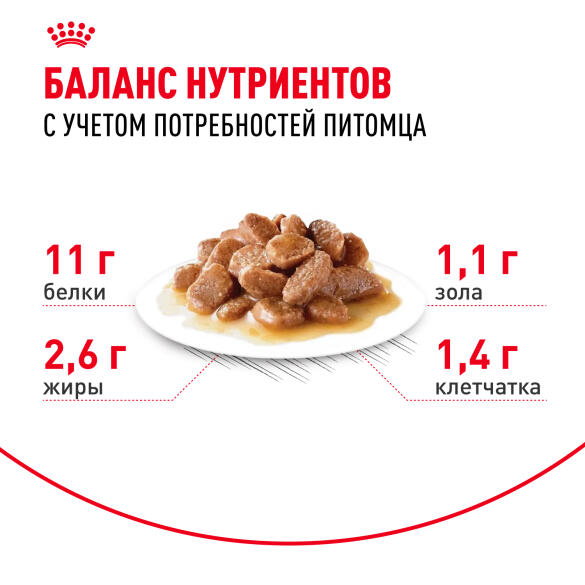 85гр Влажный корм ROYAL CANIN Instinctive +7 для взрослых кошек старше 7 лет, в соусе (пауч)