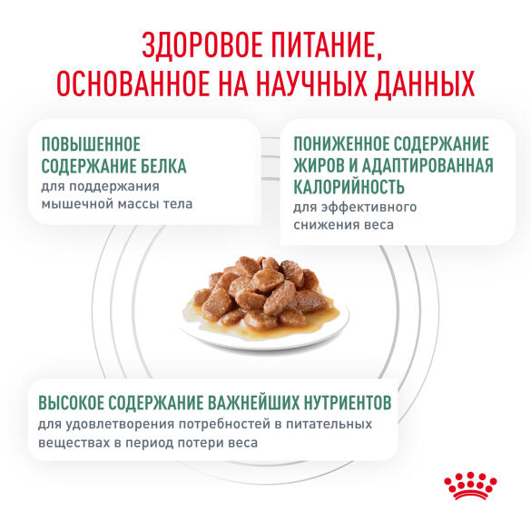 85гр Влажный корм ROYAL CANIN Satiety Feline диета для взрослых кошек с избыточным весом, в соусе (пауч)
