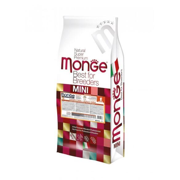 15кг Корм Monge Dog BWild Grain Free Mini Adult Duck/Potatoes беззерновой для взрослых собак мелких пород с Уткой и картофелем