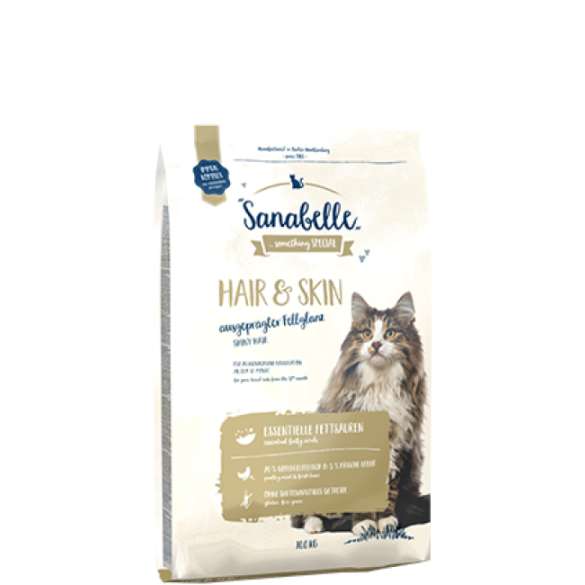 2кг Корм Bosch Sanabelle Hair&Skin для взрослых кошек для здоровья кожи и шерсти