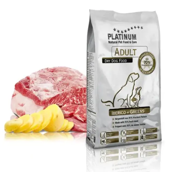 5кг Корм Platinum Iberico & Greens для взрослых собак с иберийской свининой и зеленью