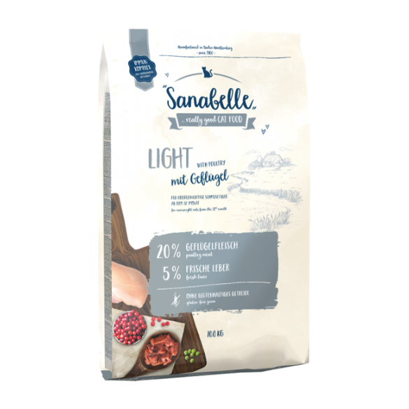 2кг Корм Sanabelle Light для взрослых кошек с избыточным весом