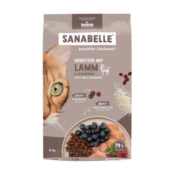 Корм в развес Sanabelle Sensitive with Lamb для кошек с чувствительным пищеварением с ягненком