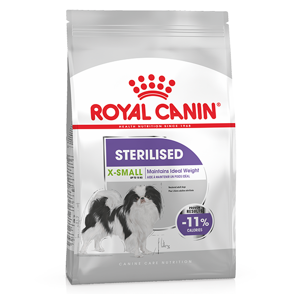 0,5кг Корм ROYAL CANIN X-Small Sterilised для взрослых стерилизованных собак миниатюрных пород, склонных к набору веса