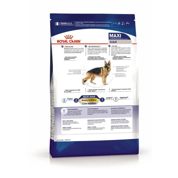 15кг Корм ROYAL CANIN Maxi Adult для взрослых собак крупных пород от 15 месяцев