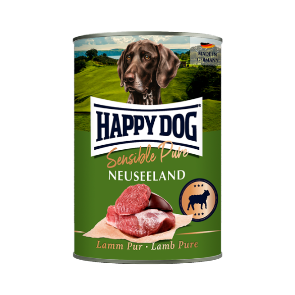 800гр Консервы Happy Dog Sensible Pure Neuseeland полнорационные для взрослых собак всех пород с чувствительным пищеварением с Ягнёнком