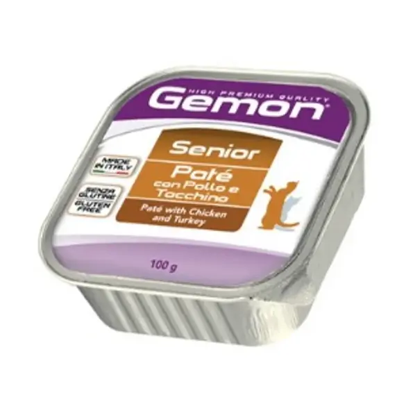 100гр Gemon Cat PATE Senior Turkey с индейкой для пожилых кошек