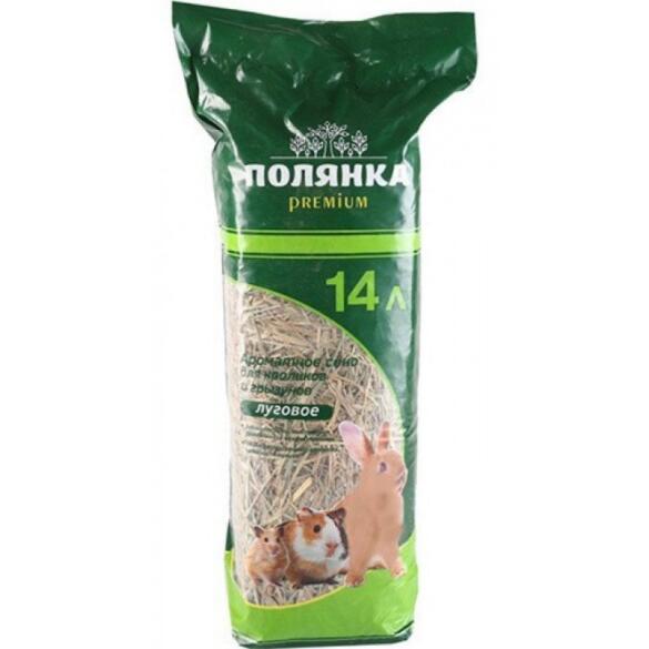 Сено луговое Полянка Premium, 14л
