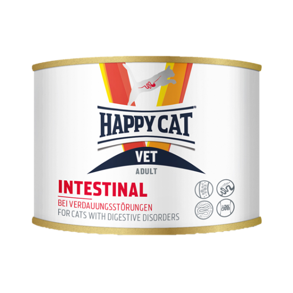 200гр Консервы Happy Cat VET Intestinal Adult ветеринарная диета для кошек от 6 месяцев при расстройствах пищеварения