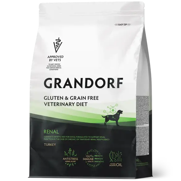 3кг Корм GRANDORF VET DOG RENAL для собак при хронической почечной недостаточности на основе бескостной Индейки