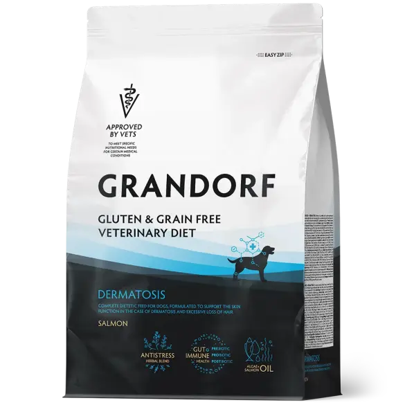 3кг Корм GRANDORF VET DOG DERMATOSIS для собак при дерматозах на основе бескостного Лосося
