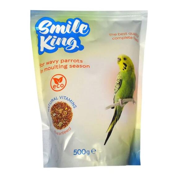 500гр Корм Smile King для волнистых попугаев в период линьки