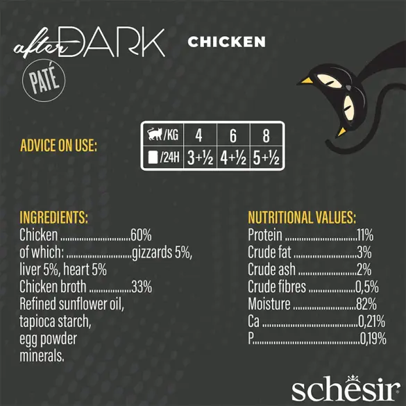80гр Консерва Schesir After Dark для кошек Курица