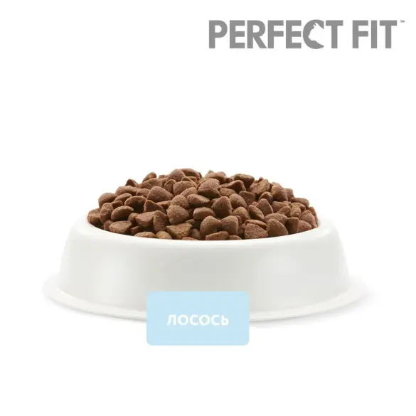 650гр Корм Perfect Fit для взрослых кошек поддержка здоровья почек Лосось