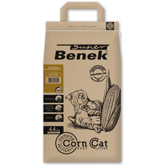 S Benek 7л Corn Cat Golden Гравий для кошек, комкующийся