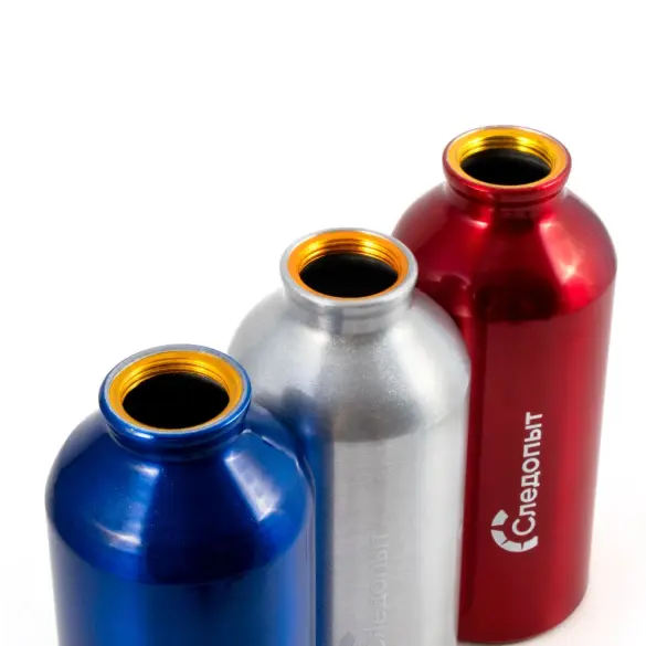 Бутылка питьевая изотермическая СЛЕДОПЫТ, алюминий, с карабином, 600мл