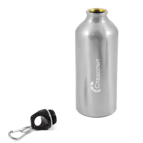 Бутылка питьевая изотермическая СЛЕДОПЫТ, алюминий, с карабином, 750мл