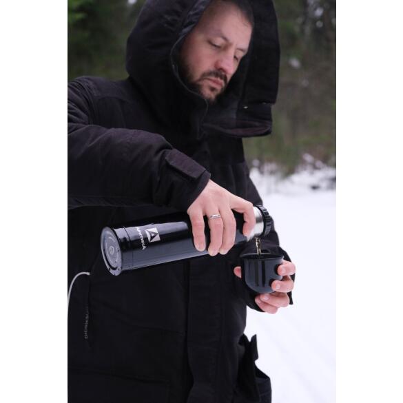 Термос Арктика 102, 750мл для напитков чёрный оникс, глянцевый