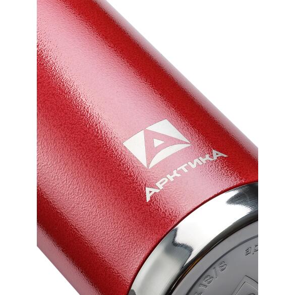 Термос Арктика 106, 900мл красный, 2 чашки, ударопрочное покрытие